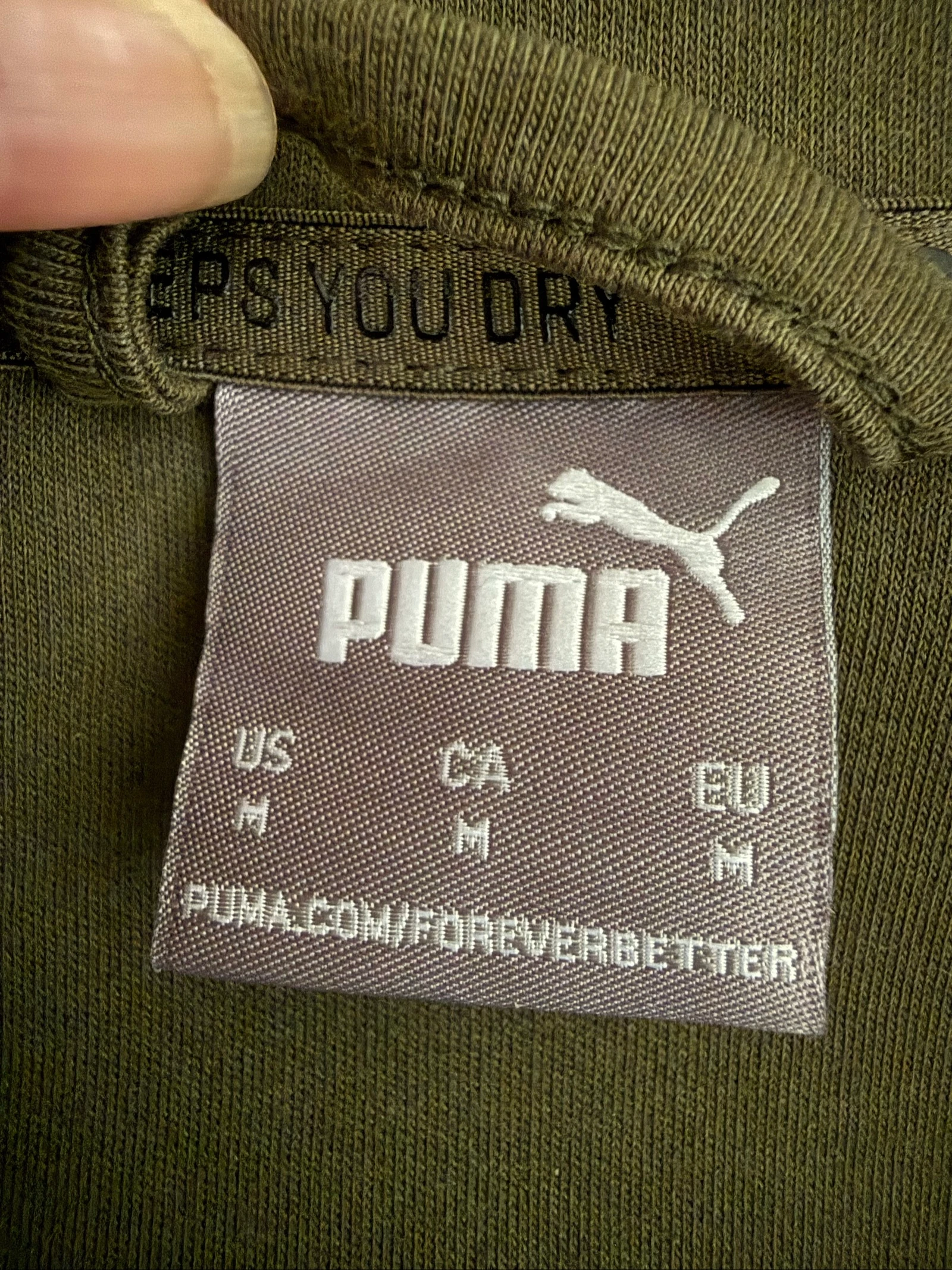 Veste de esporte Puma masculino M cáqui com capuz – Streetwear – Estado perfeito – photo 11